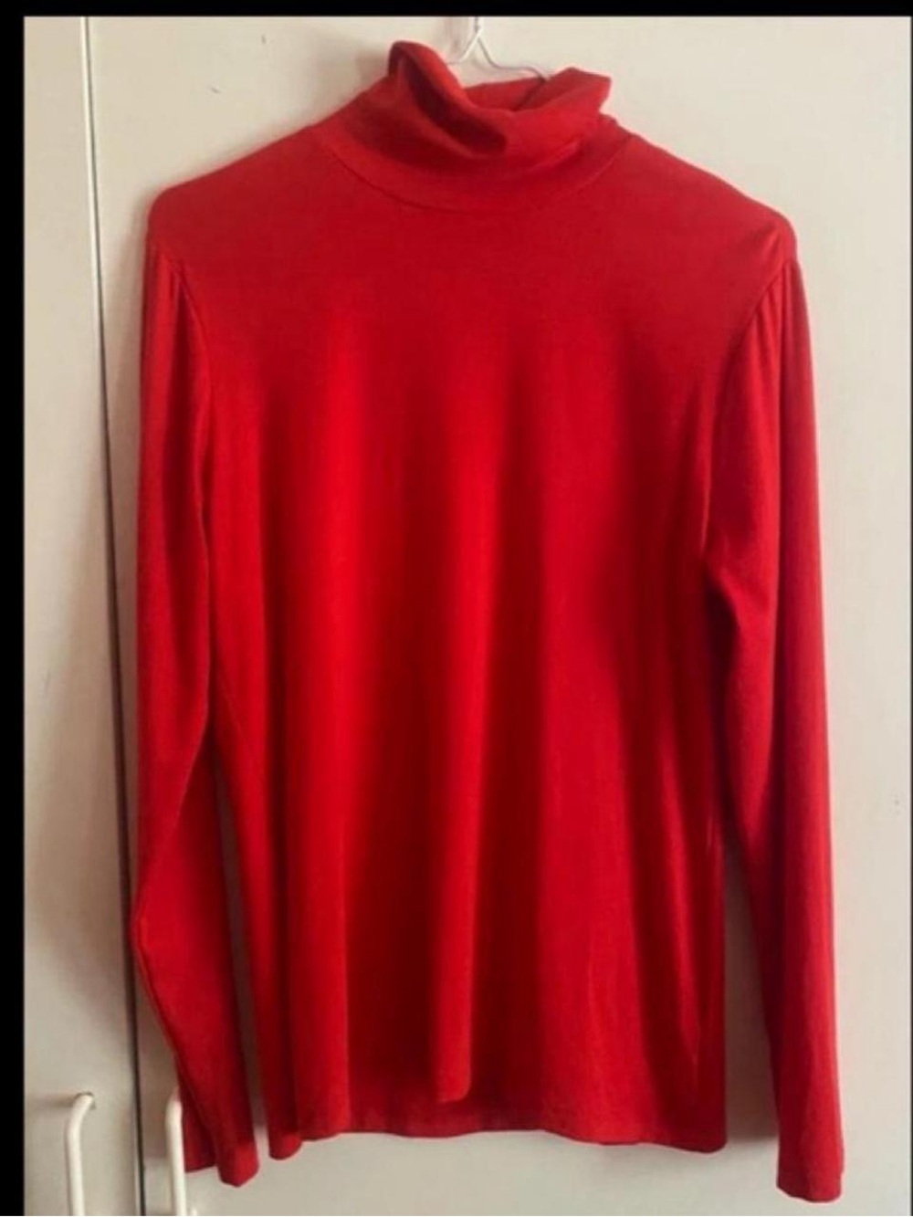 Red Long sleeve Turtleneck Blouse/Shirt